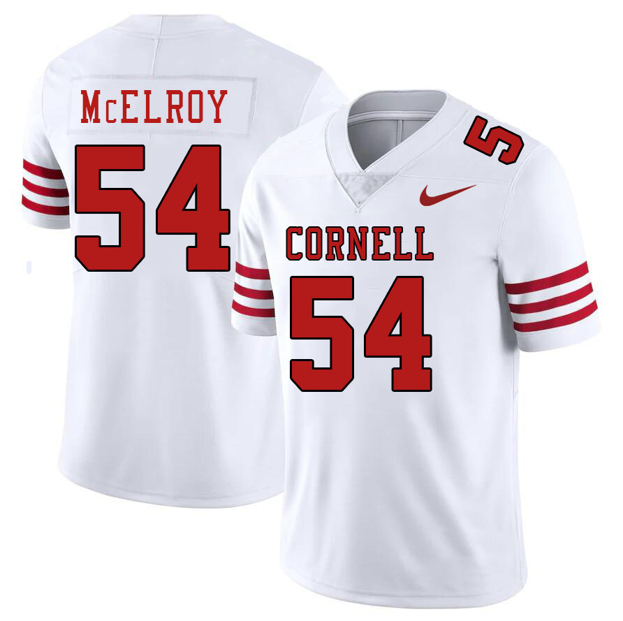 Men-Youth #54 Emmett McElroy Cornell Big Red 2023 College Football Jerseys Stitched-White